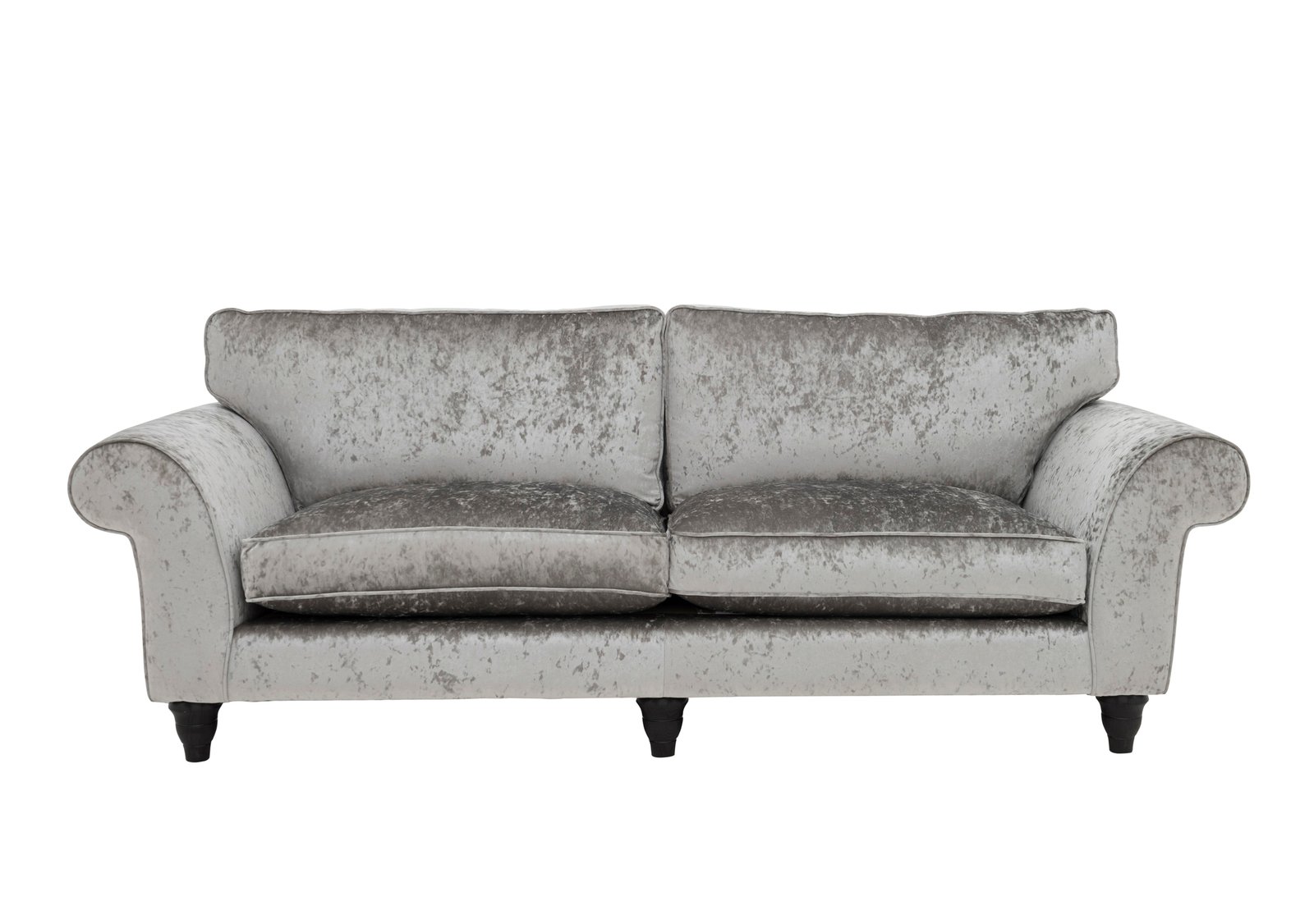 Wellington Glamour 4 Seater Classic Back Sofa in Glitz Ice on Furniture Village