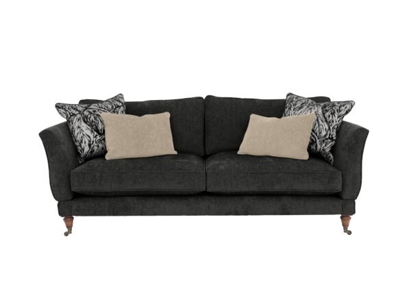 Boutique Chatterley 4 Seater Sofa with Knole Arms in Bolero Ebony Wb Castor on Furniture Village