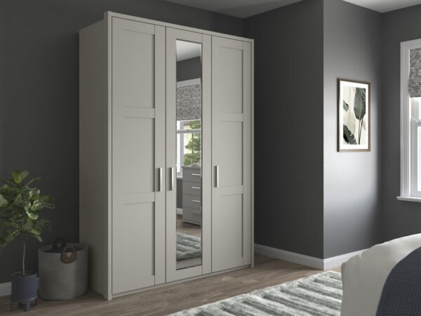 Alster 3 Door 1 Mirror Hinged Wardrobe